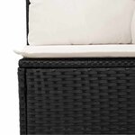 vidaXL Salon de jardin 9 Pièces avec coussins noir résine tressée