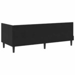 vidaXL Cadre de lit d'angle avec matelas Noir 80 x 200 cm Velours