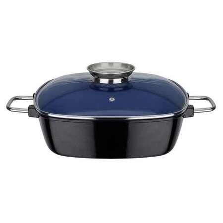 GSW Cocotte revetement Greblon Cobalt a induction Gourmet - 28 x 28 cm