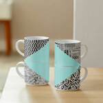 Cricut 4 Mugs Empilables Ceramique Blanc 300 ml