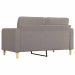vidaXL Canapé à 2 places Taupe 140 cm Tissu