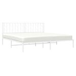 vidaXL Cadre de lit métal sans matelas et tête de lit blanc 193x203 cm