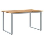 vidaXL Table de Jardin Gris 140 x 80 x 75 cm Bois d'Acacia Massif