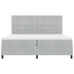vidaXL Lit à ressorts avec matelas Gris clair 200 x 200 cm Velours
