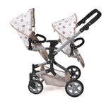 Bayer Chic 2000 690-63 - Poussette de poupée Linus Duo Beige avec oursons