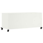 vidaXL Meuble TV blanc 100 5x39x43 5 cm acier