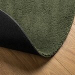 vidaXL Tapis HUARTE à poils courts doux et lavable vert forêt Ø 100 cm