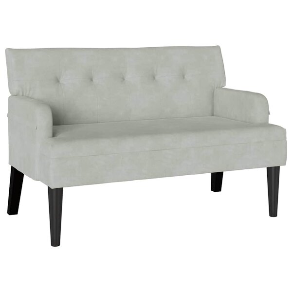 vidaXL Banc Chesterfield Gris clair 112 x 65 5 x 75 cm Velours