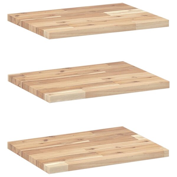 vidaXL Étagères flottantes 3 Pièces 60x30x2 cm acacia massif non traité