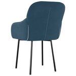 vidaXL Chaises à manger lot de 2 Bleu Velours