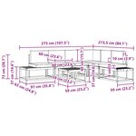 vidaXL Ensemble de canapés d'extérieur 5 Pièce Blanc et Beige