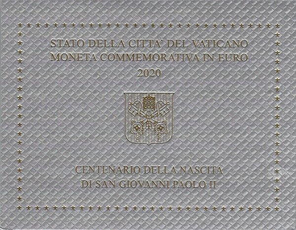 2 euros Vatican 2020 Jean Paul II en coffret BU.
