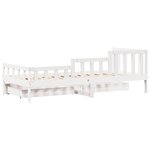 vidaXL Lit de jour et tiroirs sans matelas blanc 90x190 cm bois massif