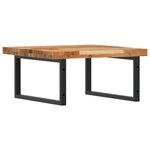 vidaXL Étagère de vasque murale acier et bois massif d'acacia