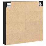 vidaXL Vitrine Cabinet Noir Chêne 60x8 5x58 cm Bois d'ingénierie