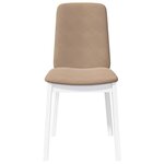 vidaXL Chaises à manger coussins 2 Pièces blanc bois massif caoutchouc