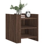 vidaXL Table de chevet chêne marron 45x50x50 cm bois d’ingénierie