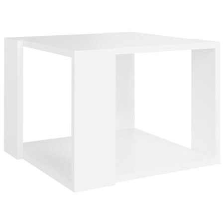 vidaXL Table basse Blanc 40x40x30 cm Bois d'ingénierie