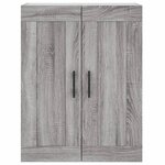 vidaXL Buffet haut Sonoma gris 69 5x34x180 cm Bois d'ingénierie