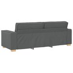 vidaXL Canapé 3 places Gris foncé 180 cm Tissu