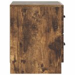 vidaXL Cabinet de chevet avec tiroir Chêne fumé 43 x 34 5 x 44 5 cm
