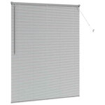 vidaXL Store de Fenêtre avec des rideaux Manuel Argent Aluminium