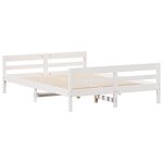 vidaXL Cadre de lit sans matelas blanc 120x200 cm bois de pin massif