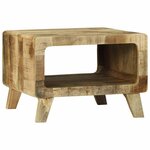 vidaXL Table basse Marron 50 x 50 x 35 cm Bois de mangue massif