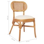 vidaXL Chaises à manger lot de 6 Lin