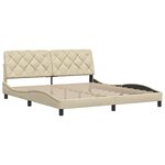vidaXL Cadre de lit sans matelas crème 180x200 cm tissu