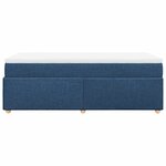 vidaXL Sommier à lattes de lit avec matelas Bleu 100x200 cm Tissu