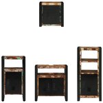 vidaXL Ensemble de mobilier de salle de bain avec étagère 4 Pièces