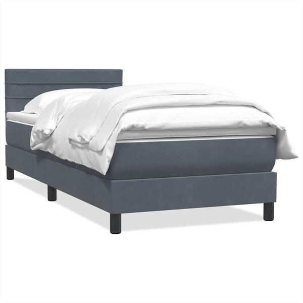 vidaXL Sommier à lattes de lit et matelas gris foncé 80x210 cm velours