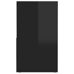 vidaXL Meuble TV Noir brillant 149x30x52 cm Bois d'ingénierie