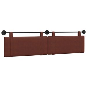 vidaXL Tête de lit suspendue Brun Brillant PU antique