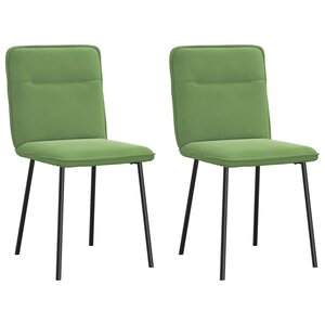 vidaXL Chaises à manger lot de 2 Vert clair Velours