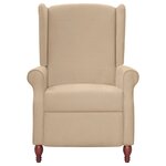 vidaXL Fauteuil inclinable Taupe Tissu microfibre