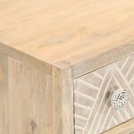vidaXL Buffet noir 55x30x76 cm bois massif de manguier et fer