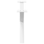 vidaXL Pieds de table basse en forme de X  2 pièces  blanc  70 x (30-31) cm  acier