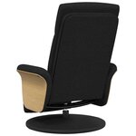 vidaXL Fauteuil inclinable de massage avec repose-pieds noir tissu