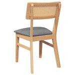 vidaXL Chaises à manger coussins 2 Pièces bois massif caoutchouc