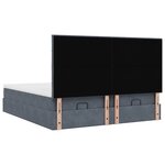 VidaXL Cadre de lit ottoman avec matelas gris foncé 160x200cm velours