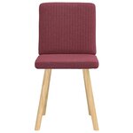 vidaXL Chaises à manger lot de 2 rouge bordeaux tissu