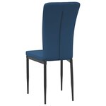 vidaXL Chaises à manger lot de 4 Bleu Velours