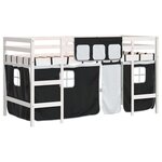 vidaXL Lit mezzanine enfants avec rideaux sans matelas 90x200cm