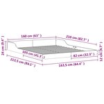 vidaXL Cadre de lit Marron cire 160 x 210 cm Bois massif en pin