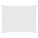 vidaXL Voile de parasol tissu oxford rectangulaire 2 5x4 m blanc