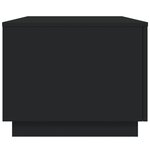 vidaXL Table basse avec lumières LED noir 90x50x40 cm