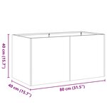 vidaXL Jardinière vert olive 80x40x40 cm acier laminé à froid