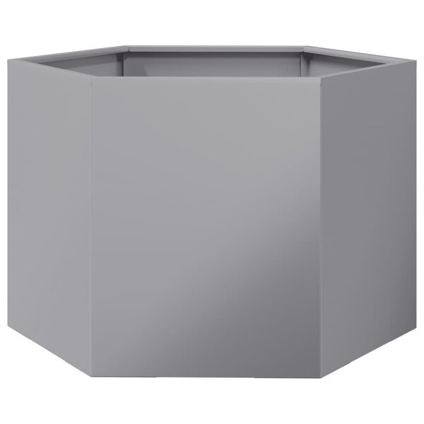 vidaXL Jardinière hexagone 69x60x45 cm acier galvanisé